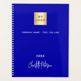 Royal Blue monogram Business logo 2026 Planner