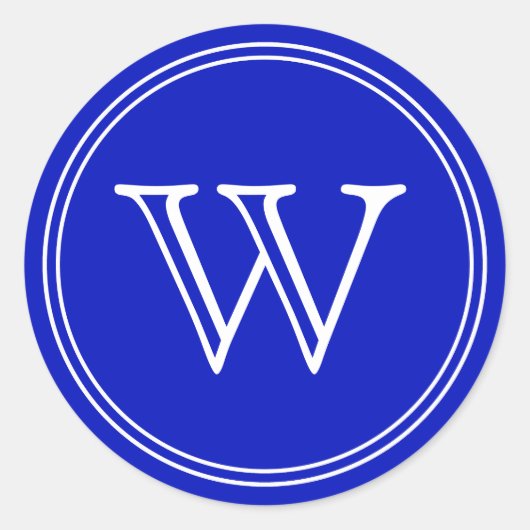 Royal Blue Monogram Envelope zegels voor pleisters (Voorkant)