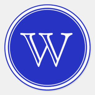 Royal Blue Monogram Envelope zegels voor pleisters