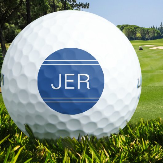 Royal Blue Monogrammed Initiaal Personalized Golfe Golfballen