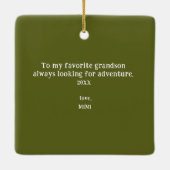 Royal Blue Motorcross Enthusiast Christmas Ornamen Keramisch Ornament (Achterkant)