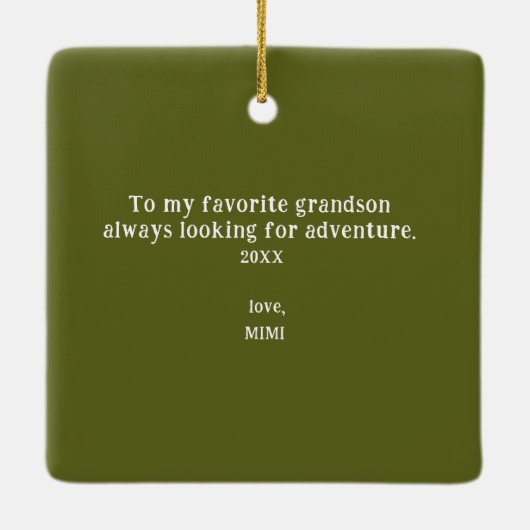 Royal Blue Motorcross Enthusiast Christmas Ornamen Keramisch Ornament (Achterkant)