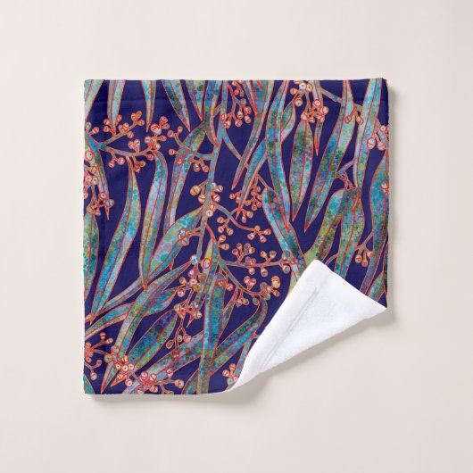 Royal Blue Mystical Eucalyptus Bad Handdoek (Wasdoekje)