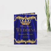 Royal Blue Navy Wedding Gold Crown Foto (Voorkant)