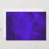 Royal Blue Neon 9e verjaardag uitnodiging (Achterkant)