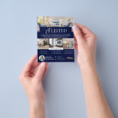 Royal Blue net genoteerd makelaar makelaar Flyer (Hand)