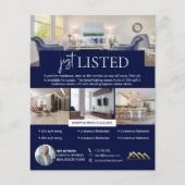 Royal Blue net genoteerd makelaar makelaar Flyer (Voorkant)