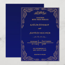 Royal Blue Nikah islamitische islamitische bruilof