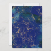 Royal Blue Nikah islamitische islamitische bruilof Kaart (Achterkant)