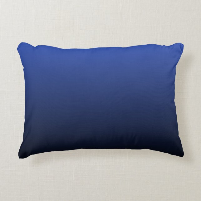 Royal Blue Ombre Decoratief Kussen (Voorkant)