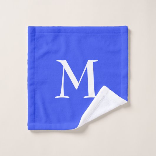 Royal Blue Ombre Monogrammed Bad Handdoek (Wasdoekje)