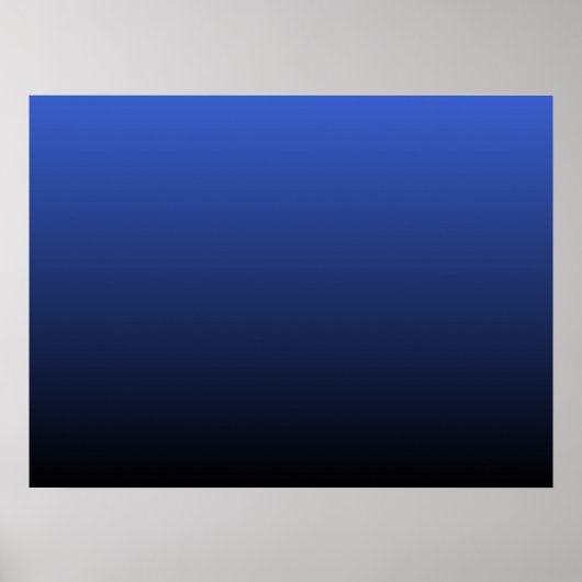 Royal Blue Ombre Poster (Voorkant)