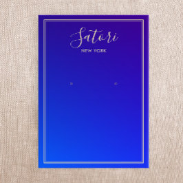 Royal Blue Ombre Script Earling Display Visitekaartje