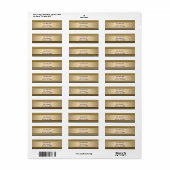 Royal Blue op gouden glanzende look Etiket (Full Sheet)