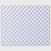 Royal Blue op White Overlapping Circles Cadeaupapier (Vlak)