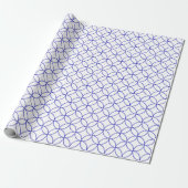 Royal Blue op White Overlapping Circles Cadeaupapier (Uitgerold)