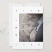 Royal Blue Opulence Minimale foto bruiloft Save The Date (Achterkant)