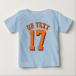 Royal Blue & Oranje Baby | sporttrui<br><div class="desc">Royal Blue & Oranje Baby | Sporttrui Design · Baby T-shirt</div>