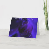 Royal Blue Orchid Blank Kaart, Exotische Bloemen Kaart (Achterkant)