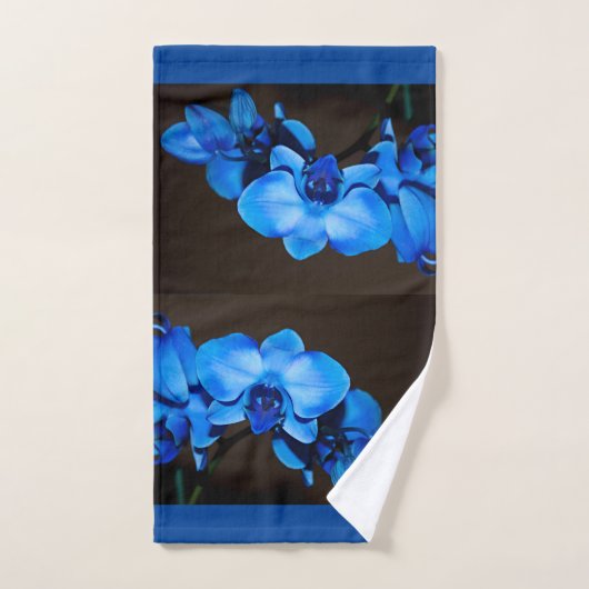 Royal Blue Orchid Bloemen Bad Handdoek (Handdoek)