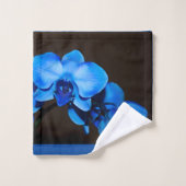 Royal Blue Orchid Bloemen Bad Handdoek (Wasdoekje)