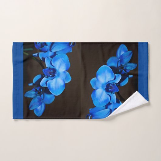 Royal Blue Orchid Bloemen Bad Handdoek (Handdoek)