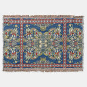Royal Blue Oriental Design Deken (Voorkant)