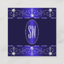 Royal Blue  Ornamenten Monogram