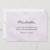 Royal Blue Paarse Lila Wil je mijn bruidsmeisje zi Kaart (Achterkant)