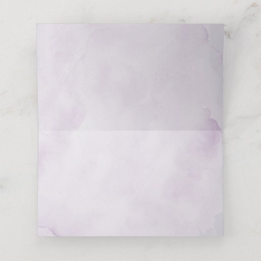 Royal Blue Paarse Navy Lila Blooms Wedding Plaatskaartje (Binnenkant ongevouwen)