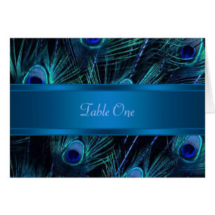 Royal Blue Paarse Peacock Feathers Wedding