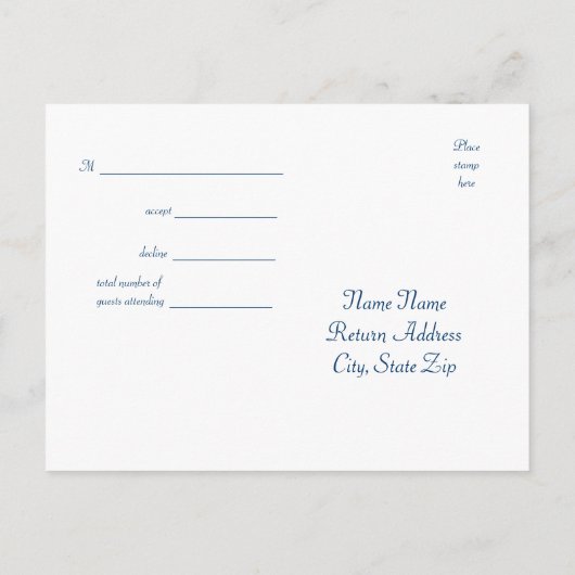 Royal Blue Paarse Peacock Feathers Wedding Uitnodiging Briefkaart (Achterkant)