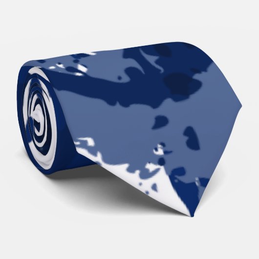 Royal Blue Paint Splatter Party Gift - Stropdas (Opgerold)
