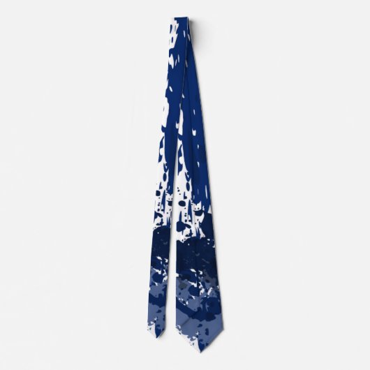 Royal Blue Paint Splatter Party Gift - Stropdas (Achterkant)
