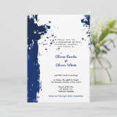 Royal Blue Paint Splatter - Weddenschap (Staand voorkant)