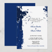 Royal Blue Paint Splatter - Weddenschap (Voorkant / Achterkant)