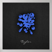 Royal Blue Paintball Poster (Voorkant)