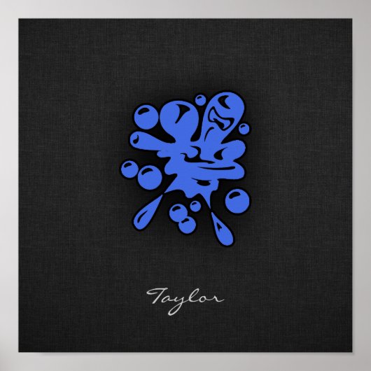 Royal Blue Paintball Poster (Voorkant)