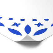 Royal Blue Papel Picado Mis Quince Años Poster (Hoek)