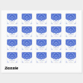 Royal Blue Papel Picado Mis Quince Años Vierkante Sticker (Vel)
