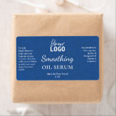 Royal Blue Paper Texture Smoothing Oil Serum Label (Insitu)