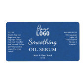 Royal Blue Paper Texture Smoothing Oil Serum Label (Voorkant)