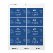 Royal Blue Paper Texture Smoothing Oil Serum Label (Full Sheet)