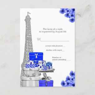 Royal Blue Parijs RSVP Kaartje