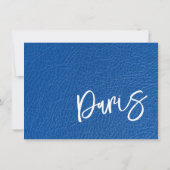 Royal Blue Paris Passport Bedankkaart (Achterkant)