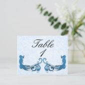 Royal Blue Pauw Tafelnummer (Staand voorkant)