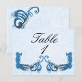Royal Blue Pauw Tafelnummer (Voorkant / Achterkant)