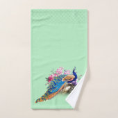 Royal Blue Peackock Bath-handdoekset Bad Handdoek (Handdoek)