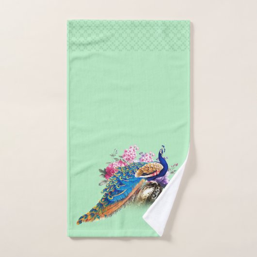 Royal Blue Peackock Bath-handdoekset Bad Handdoek (Handdoek)