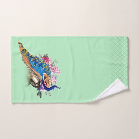 Royal Blue Peackock Bath-handdoekset Bad Handdoek (Handdoek)